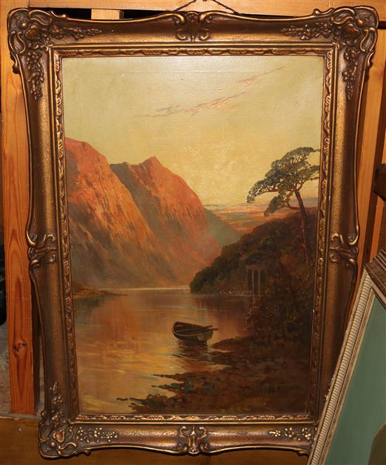 W Richards , pair of oils on canvas, Pass of Brander and Luss, signed, inscribed verso
